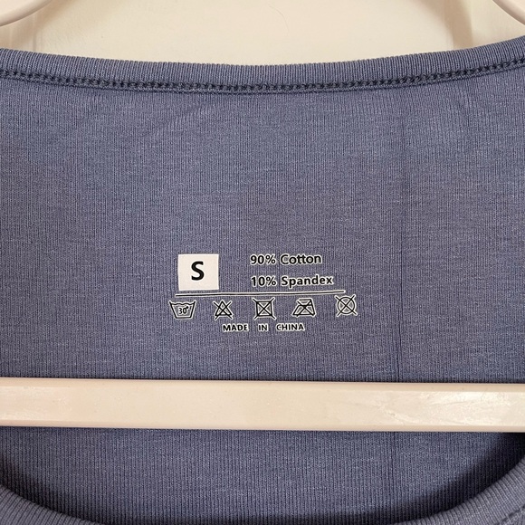 NIP/NWT 4 (FOUR) SHORT SLEEVE SQUARE NECK BODYSYUITS-S/1 each WH-BLK-BL-BR - Picture 13 of 14